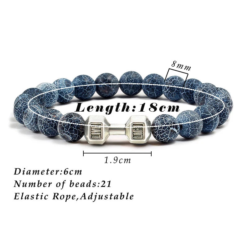 "Bracelet en pierre volcanique"