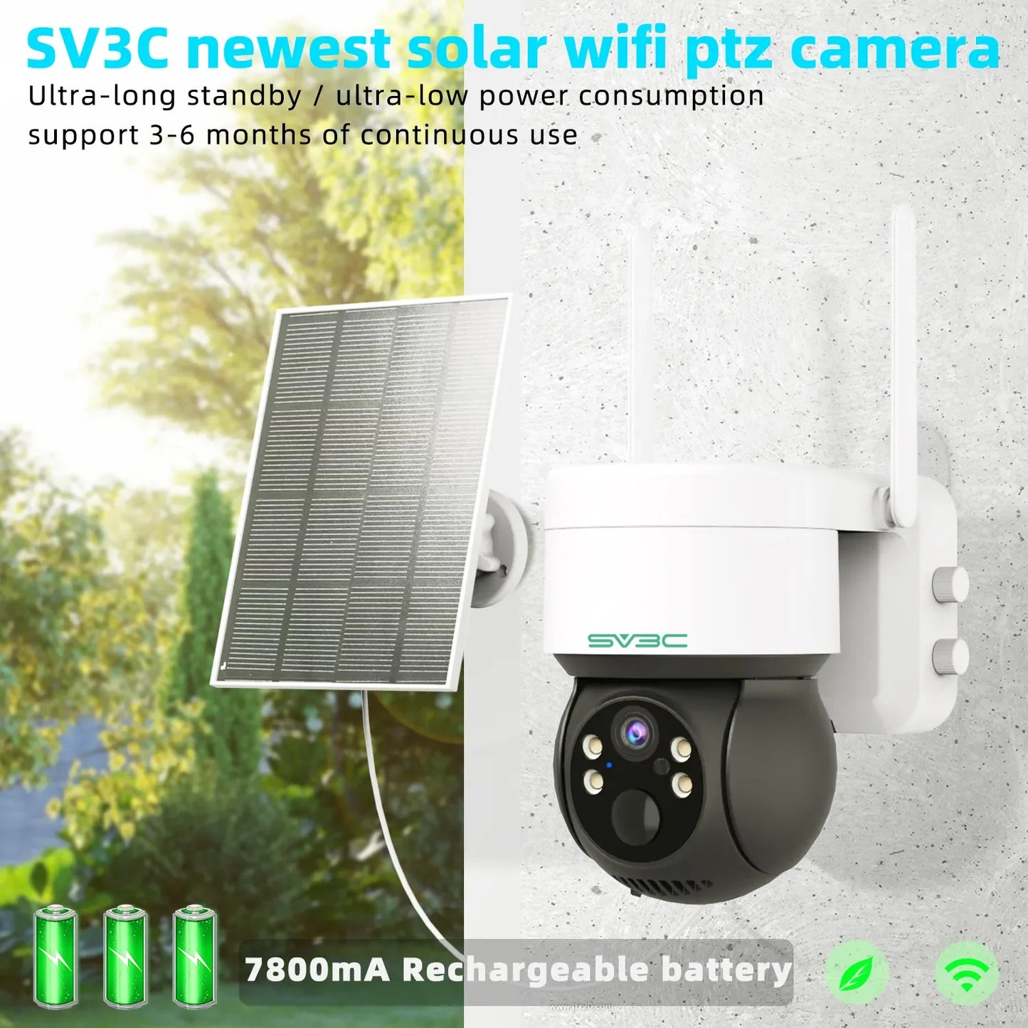 "Caméra de sécurité extérieure à énergie solaire : restez connecté n'importe où