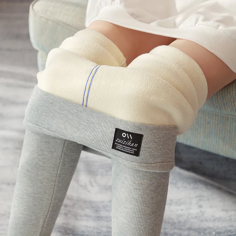 Leggings doublés en polaire d'hiver pour femmes
