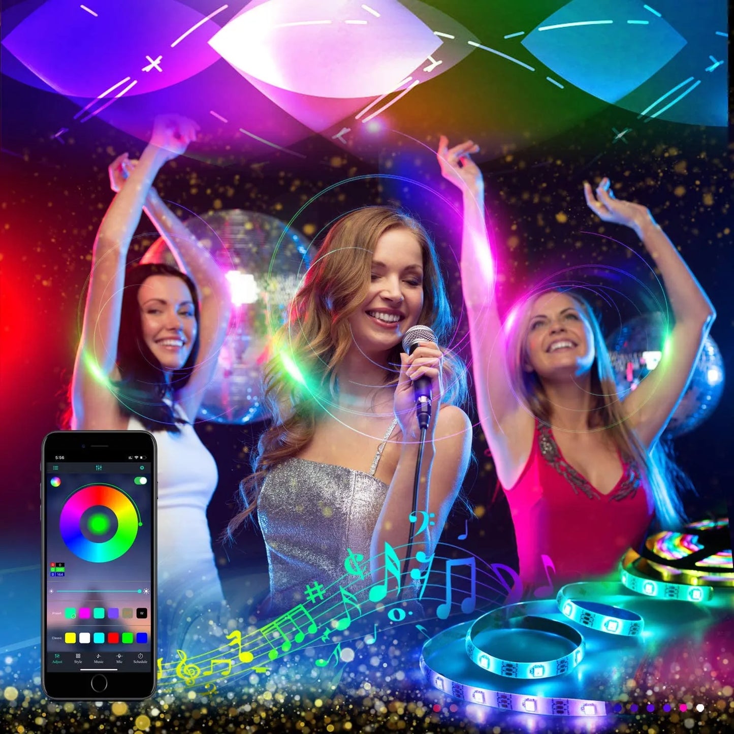 "Bande LED RVB Bluetooth USB"