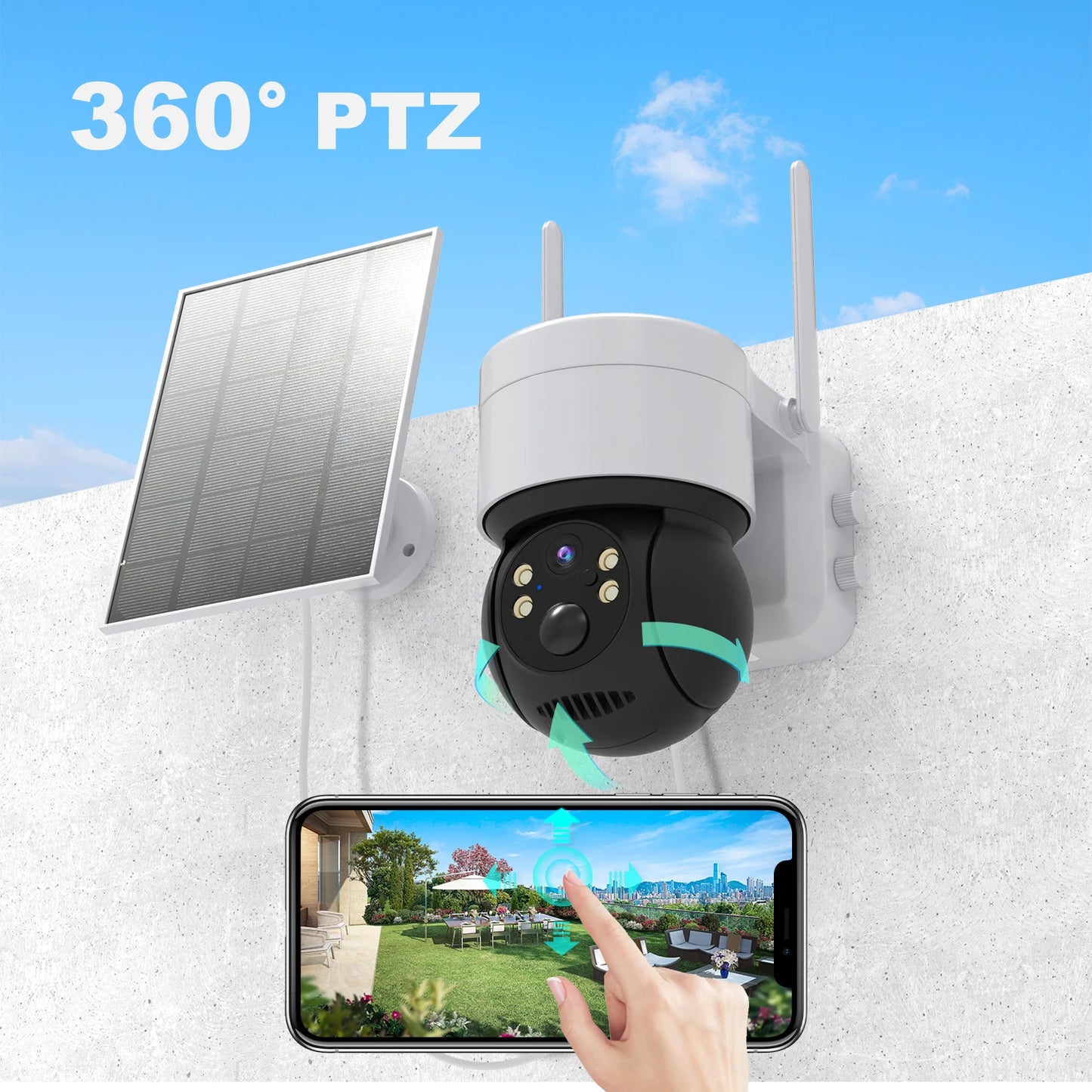 "Caméra de sécurité extérieure à énergie solaire : restez connecté n'importe où