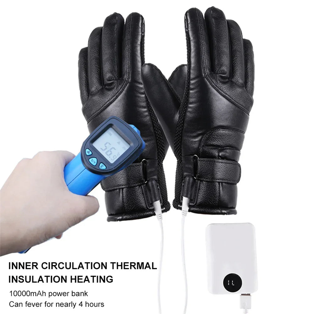 Gants d'hiver chauffants rechargeables par USB