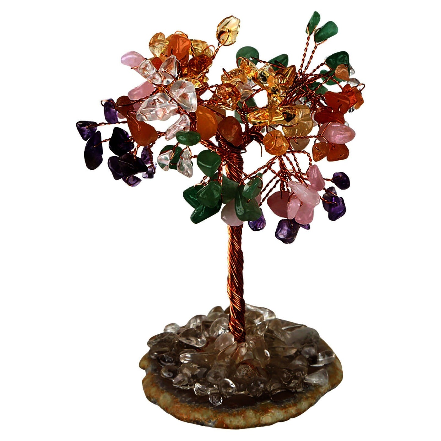Arbre en pierre d'aigue-marine en cristal naturel
