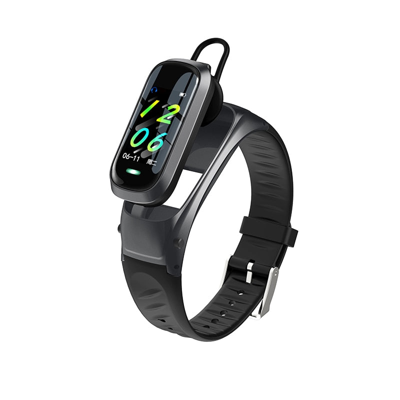 Bracelet intelligent 2 en 1 avec écouteurs Bluetooth