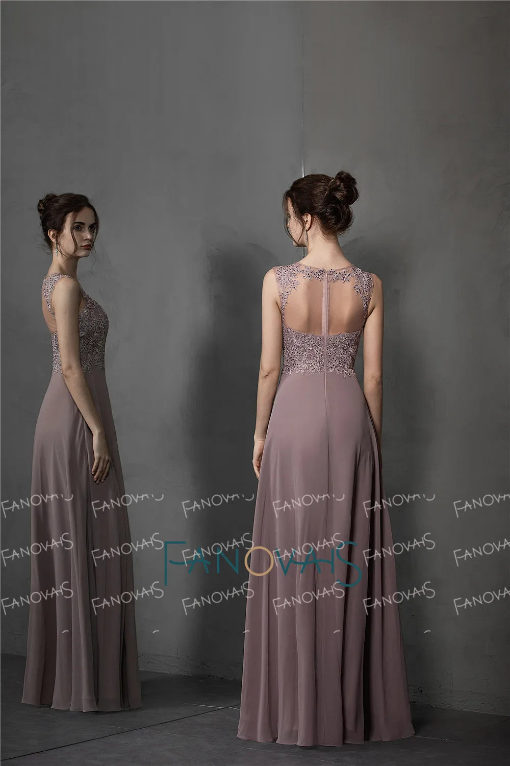 Evening Dress Long A-Line V-Neck Prom Dress Beaded Lace Formal Dress Evening Party Vestido de Festa de Noche Floor Length